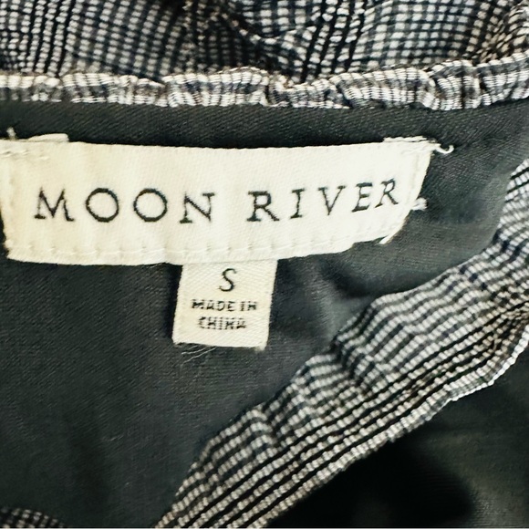 Moon River Ruffle Gingham Babydoll Mini Dress Coquette Fashion Size Small - Picture 9 of 10
